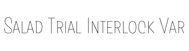 Salad Trial Interlock Var  baixar fontes gratis