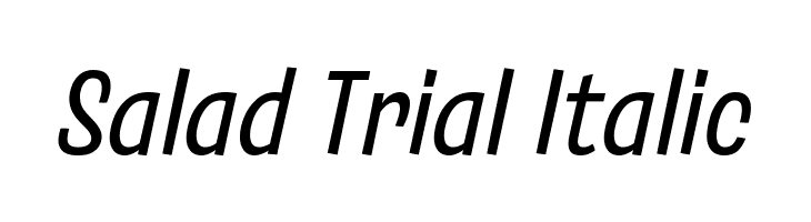 Salad Trial Italic  フリーフォントのダウンロード