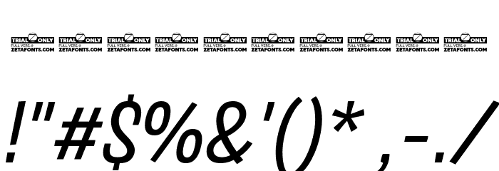 Salad Trial Italic Font OTHER CHARS