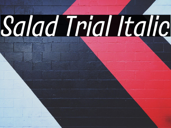 Salad Trial Italic Example 1