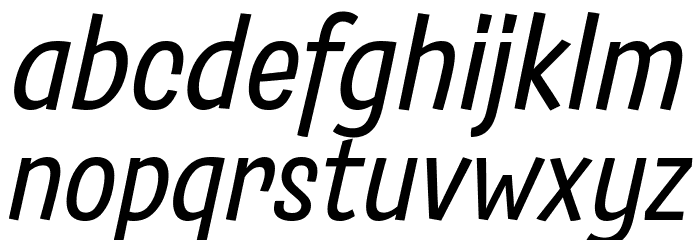 Salad Trial Italic Font LOWERCASE