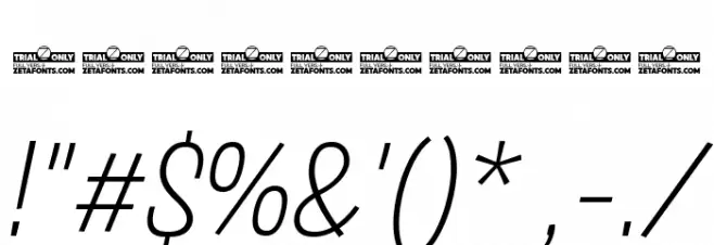 Salad Trial Light Italic Font OTHER CHARS