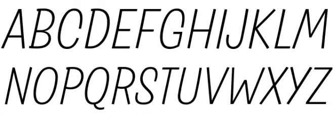 Salad Trial Light Italic Polices MAJUSCULES