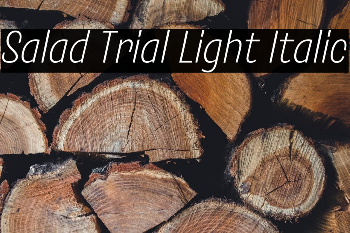 Salad Trial Light Italic Example 1