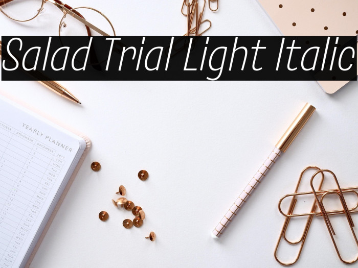 Salad Trial Light Italic Example 2