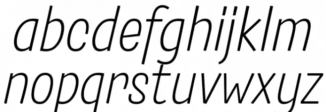 Salad Trial Light Italic फ़ॉन्ट लोअरकेस