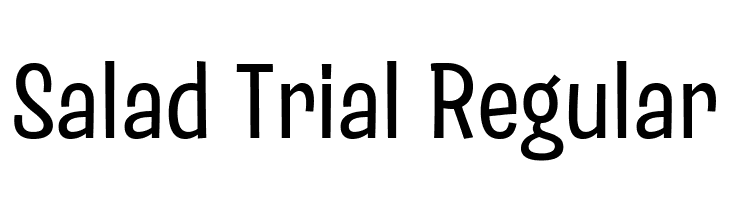 Salad Trial Regular  font caratteri gratis