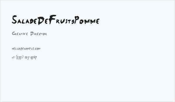 SaladeDeFruitsPomme Business Card