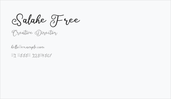 Salahe Free Business Card