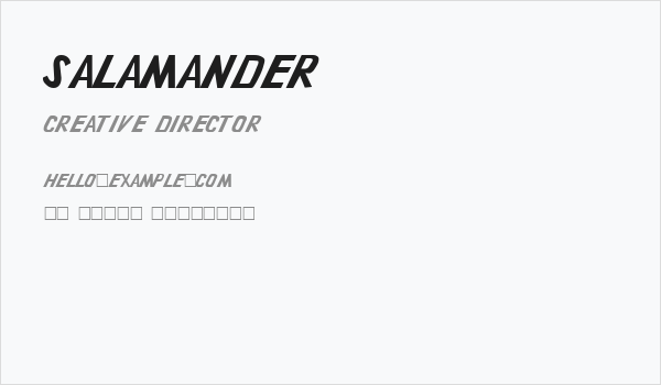 Salamander Business Card