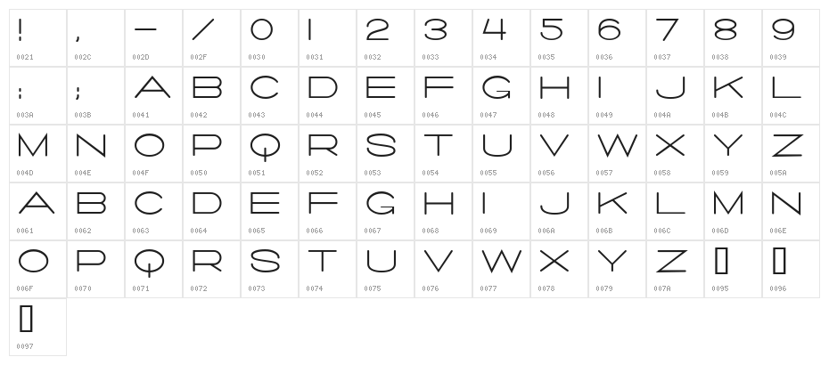 Salaryman Character Map