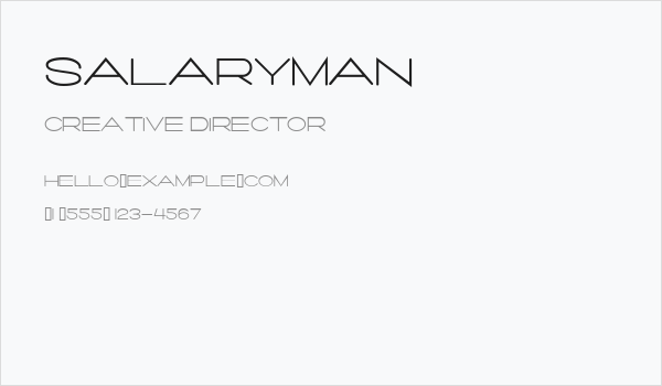Salaryman Business Card