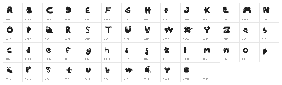 Salcedo Regular Character Map
