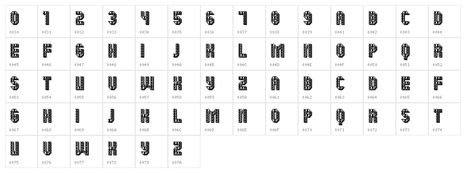 Saldo Regular Character Map
