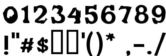 Salem Ergotism Font OTHER CHARS