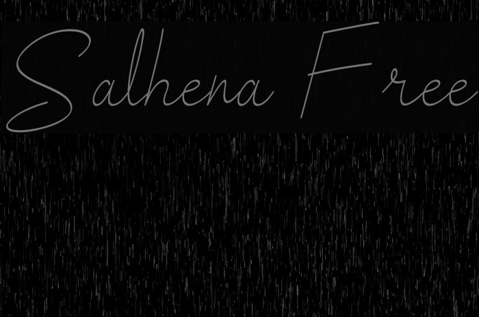 Salhena Free Font examples
