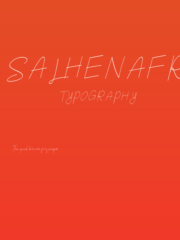 SalhenaFreeRegular Poster
