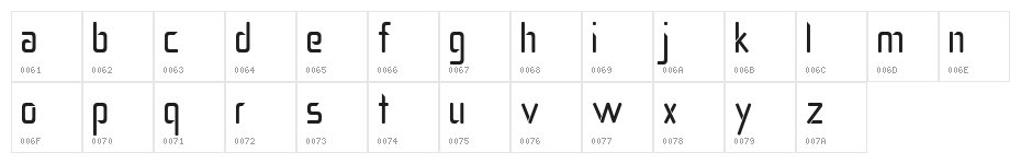 SalientRegular Character Map