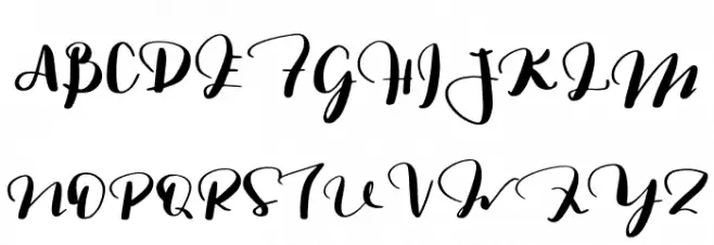 Saligra Font UPPERCASE