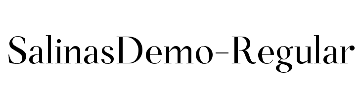 SalinasDemo-Regular  免费字体下载