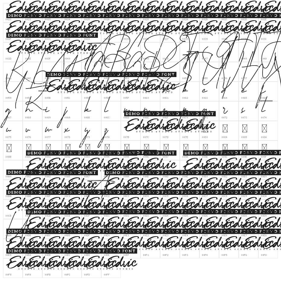Salisbury Demo Character Map