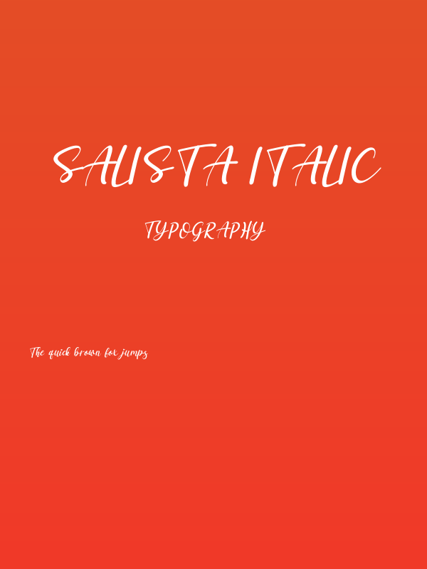 Salista Italic Poster