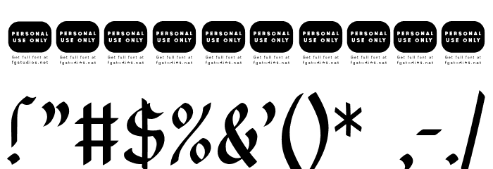 Salium Font OTHER CHARS
