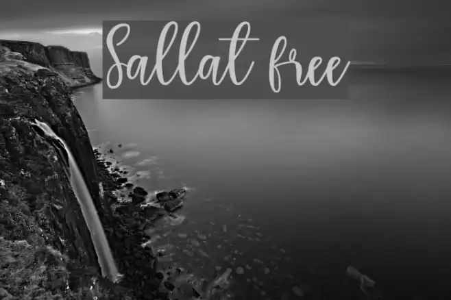 Sallat free Font examples