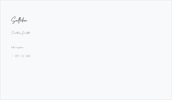 Salleha Business Card