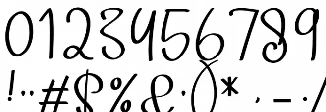 Sallia Font OTHER CHARS