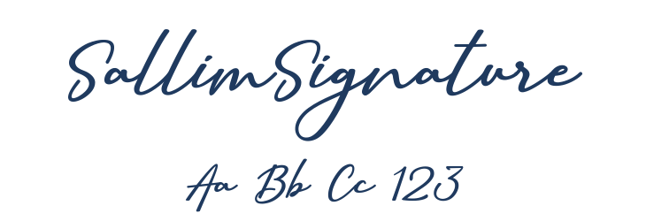 SallimSignature Font Preview