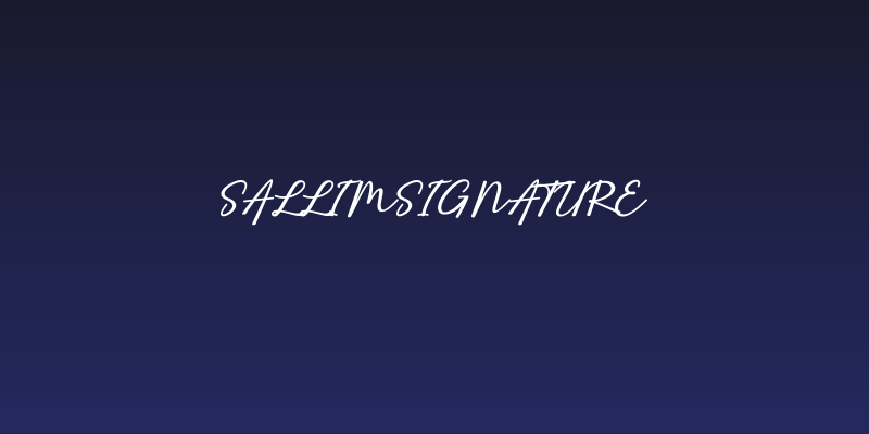 SallimSignature Social Header