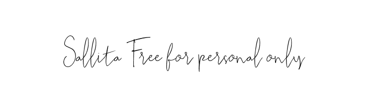 Sallita Free for personal only  नि: शुल्क फ़ॉन्ट्स डाउनलोड