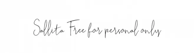Sallita Free for personal only  Frei Schriftart Herunterladen