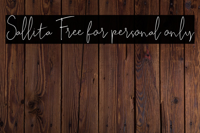 Sallita Free for personal only Example 3