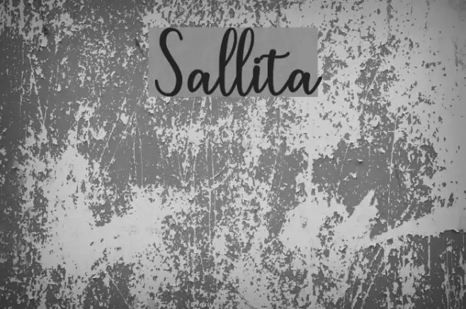 Sallita Font examples