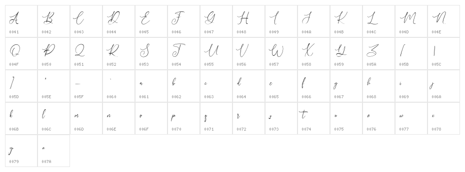 Sallowbliss Free Regular Character Map