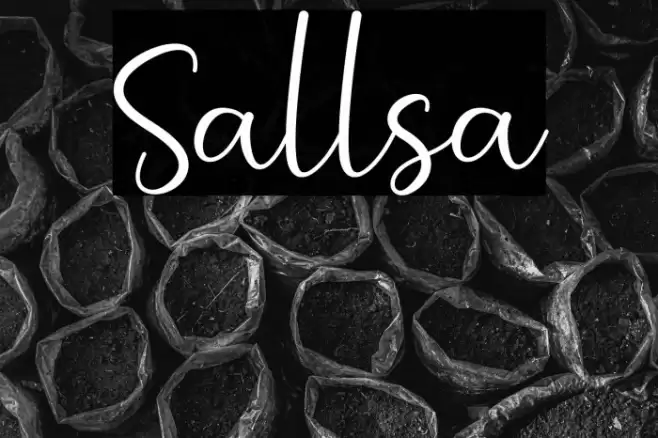 Sallsa Font examples