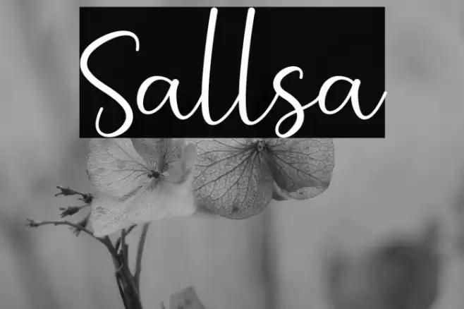 Sallsa Font examples