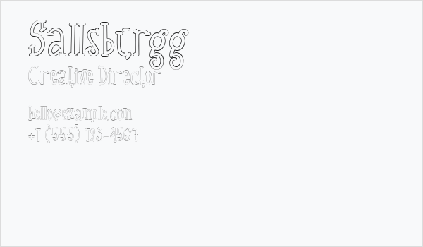 Sallsburgg Business Card