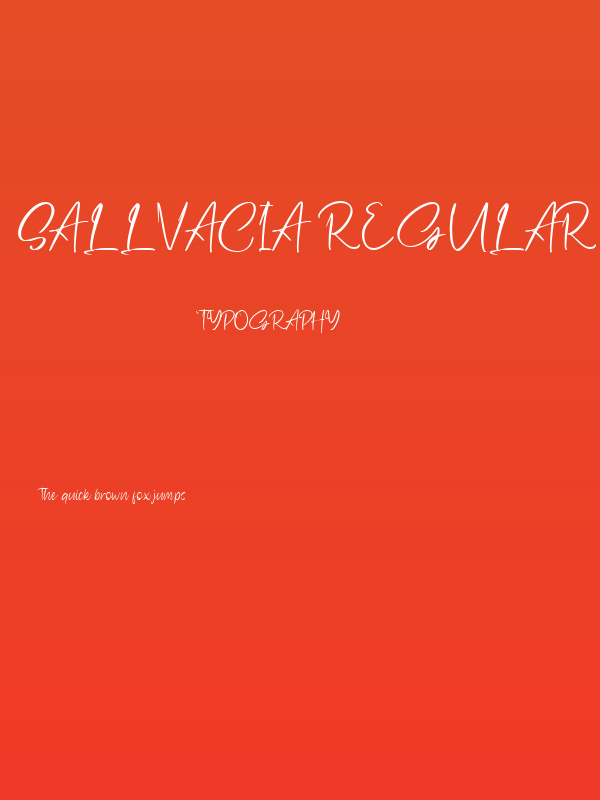 Sallvacia Regular Poster