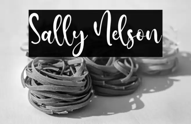 Sally Nelson Font examples