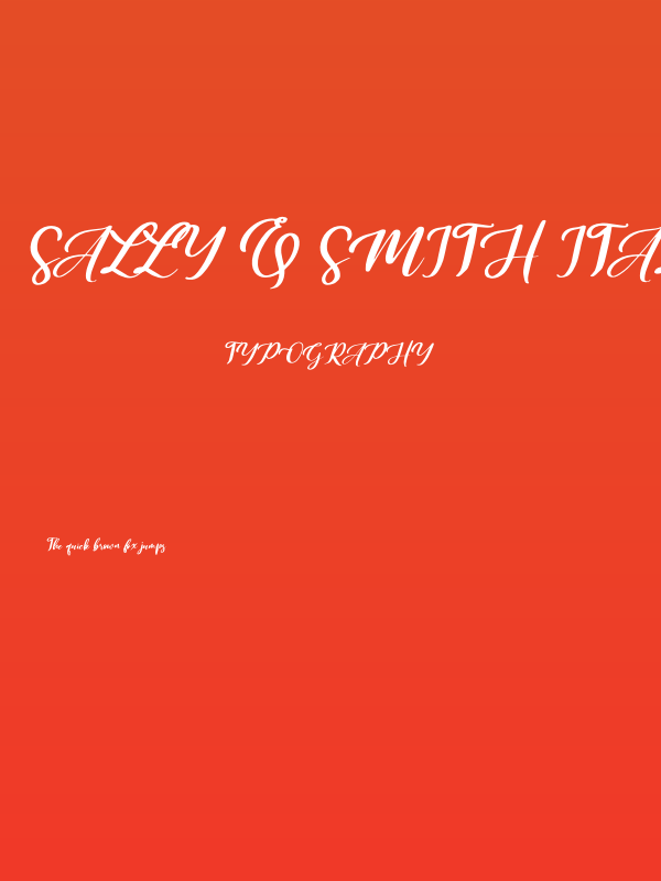 Sally & Smith Italic Poster