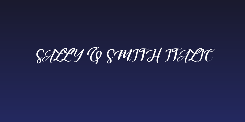 Sally & Smith Italic Social Header