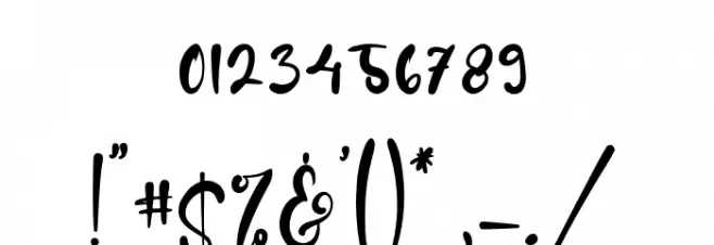 SallyNelson Font OTHER CHARS