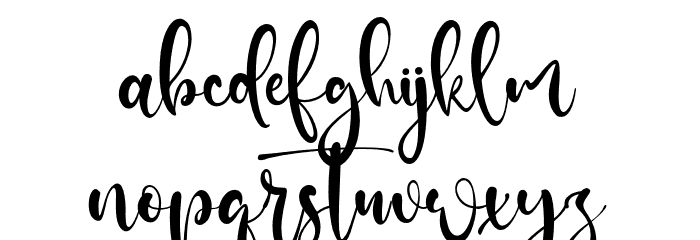 SallyNelson Font LOWERCASE
