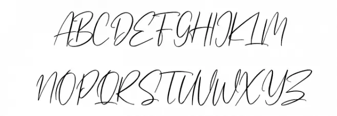 Sallymoores Free Regular Font UPPERCASE