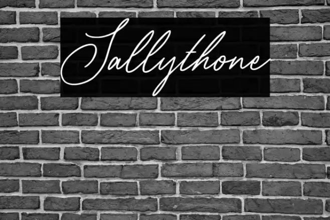 Sallythone Font examples