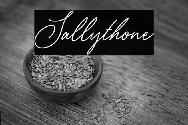Sallythone Font examples