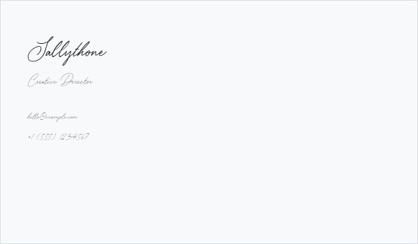 Sallythone Business Card